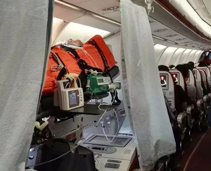 霍邱县跨国医疗包机、航空担架